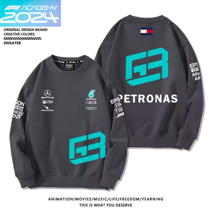 2024 Sweat shirt Mercedes AMG Petronas homme sans capuche